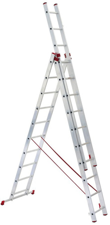 Drabina aluminiowa uniwersalna 3x9 (wysokość robocza: 7,00m) 99674918