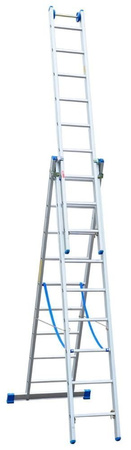 Drabina 3-elementowa anodowana Drabex 3x9 (wysokość robocza: 7,55m) 99674938