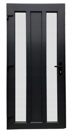 Drzwi zewnętrzne wejściowe (kolor: antracyt, strona: lewa, szerokość: 100 cm) 54471898